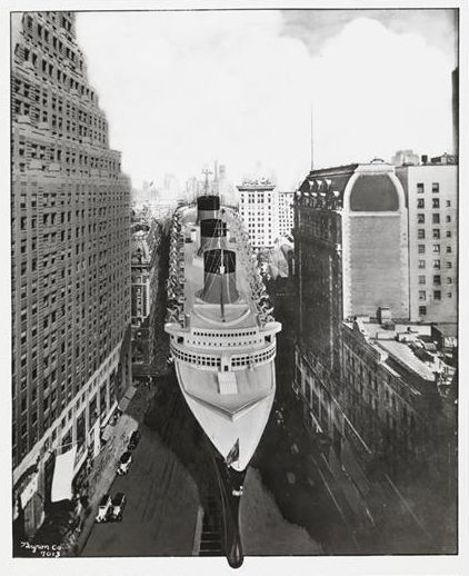 Normandie Set in Times Square, 1934