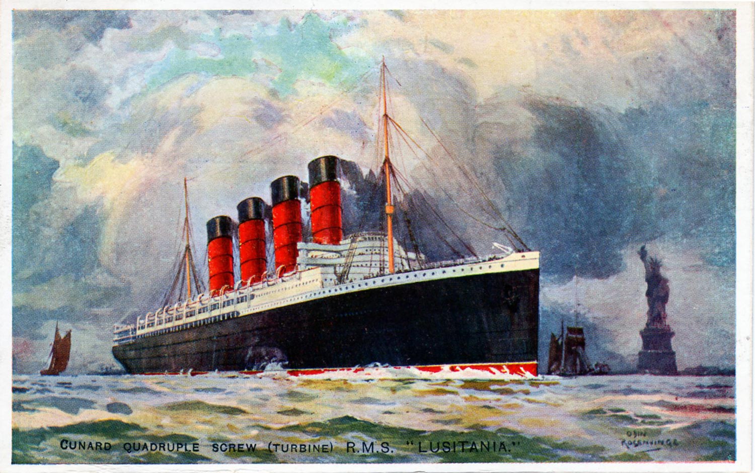 Lusitania Postcard