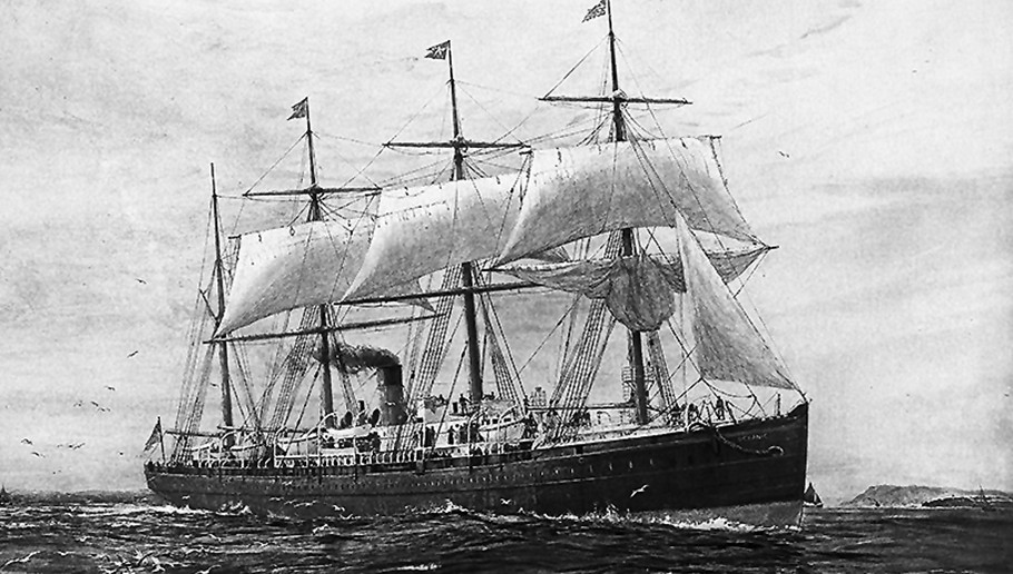 First Voyage of the First White Star Liner