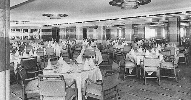 Queen Mary Tourist Class Dining Room